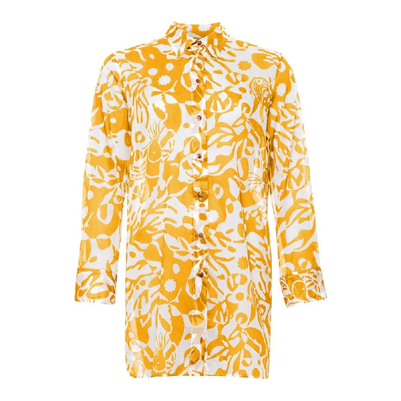 Turtle Long Shirt-- Collared T-Shirt Boat Neck A-Line