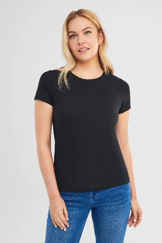 T-shirt en coton bio - Femme-- Cotton Fabric Linen Fabric Terry Fabric