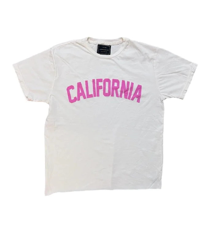 WOMENS CALIFORNIA VINTAGE WHITE CUT OFF T-SHIRT-- Spandex Blend Rayon Blend Denim Blend WOMENS CALIFORNIA VINTAGE WHITE CUT OFF T-SHIRT-- Spandex Blend Rayon Blend Denim Blend