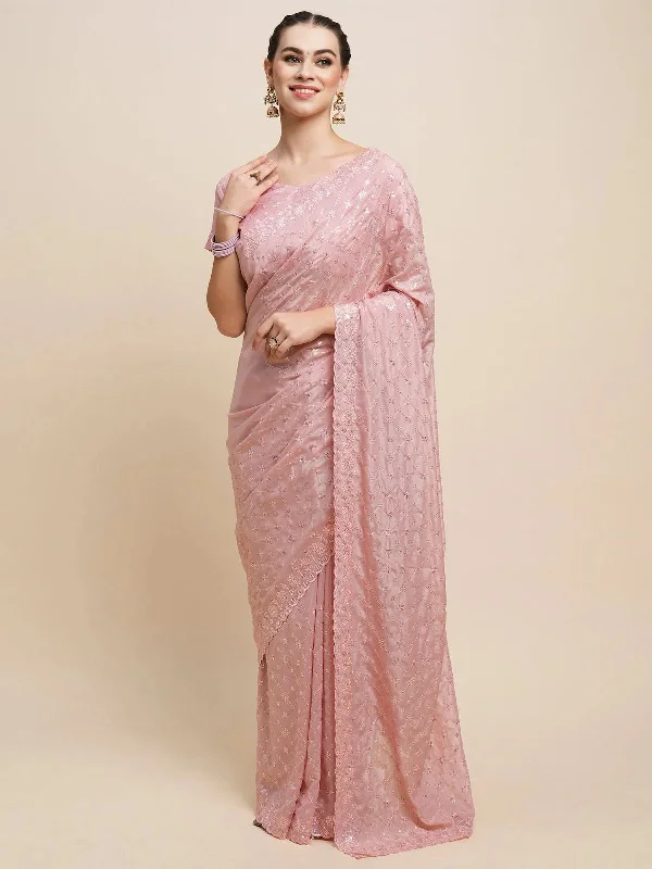 Saree Mall Women's Organza Pink Embellished Designer Saree With Blouse Piece-DHNIYA609 Lightweight Linen Blouse Saree Mall Women's Organza Pink Embellished Designer Saree With Blouse Piece-DHNIYA609 Lightweight Linen Blouse