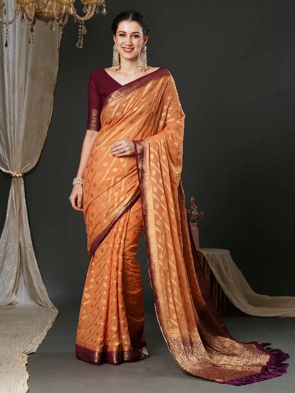 Saree Mall Women's Georgette Peach Woven Design Designer Saree With Blouse Piece-35ALEKHA3503 Smart Casual Blouse Saree Mall Women's Georgette Peach Woven Design Designer Saree With Blouse Piece-35ALEKHA3503 Smart Casual Blouse