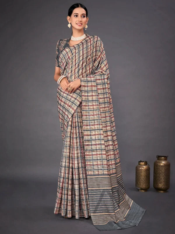 Saree Mall Women's Blend Grey Printed Designer Saree With Blouse Piece-SQUARYCL108 Soft Knit Blouse Saree Mall Women's Blend Grey Printed Designer Saree With Blouse Piece-SQUARYCL108 Soft Knit Blouse