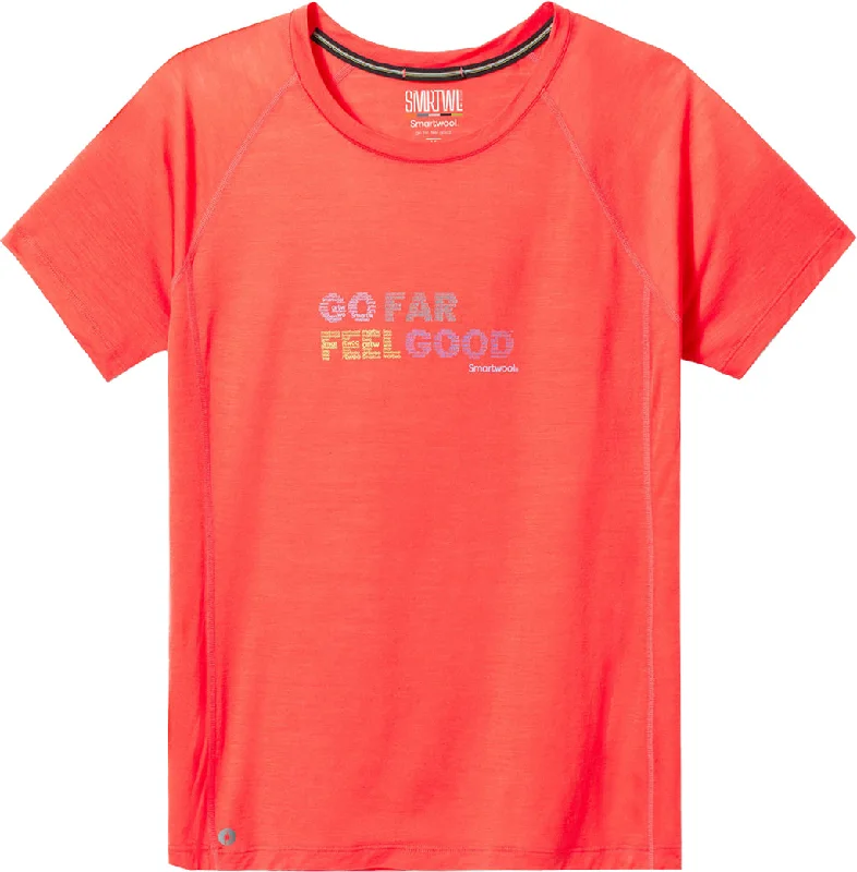 Active Ultralite Go Far, Feel Good Graphic Short Sleeve Tee - Women's|-|T-shirt de sport ultraléger à imprimé Go Far, Feel Good - Femme-- Fleece Nylon Spandex