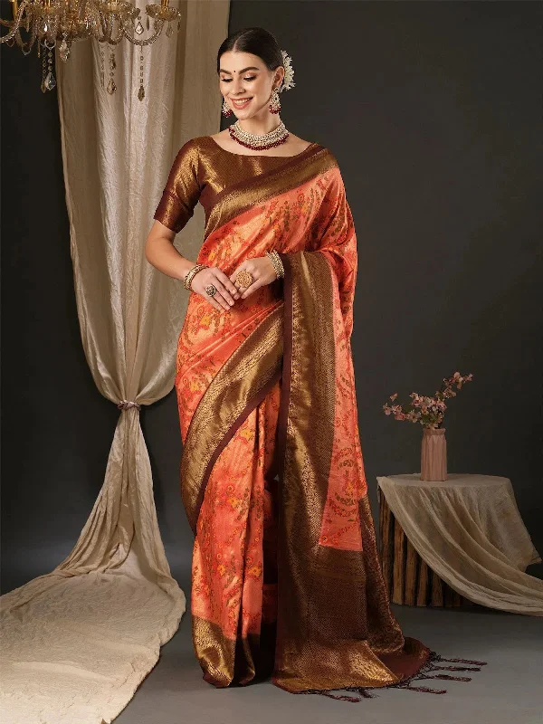 Saree Mall Women's Blend Brown Woven Design Designer Saree With Blouse Piece-YARYA102 Cotton Casual Blouse Saree Mall Women's Blend Brown Woven Design Designer Saree With Blouse Piece-YARYA102 Cotton Casual Blouse