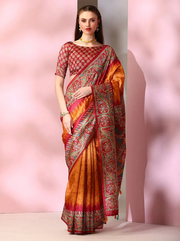 Saree Mall Women's Blend Red Printed Designer Saree With Blouse Piece-SOFIA2005 Casual Relaxed Blouse Saree Mall Women's Blend Red Printed Designer Saree With Blouse Piece-SOFIA2005 Casual Relaxed Blouse