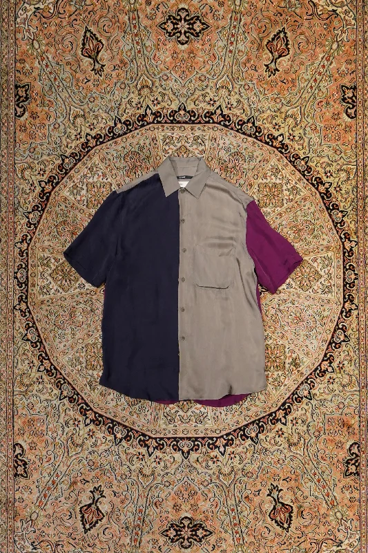 Song for the Mute S/S OVERSIZED SHIRT (MULTI)-- Hooded Caped Shawl Collar