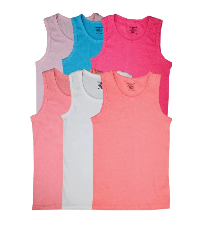 Girls Rib A-Shirts - Size: 7-14 (6 Dz Minimum) - 0070267-- Front Pockets Side Pockets Patch Pockets