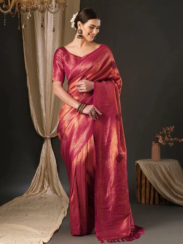 Saree Mall Women's Blend Pink Woven Design Designer Saree With Blouse Piece-YARYA204 Modern Work Blouse Saree Mall Women's Blend Pink Woven Design Designer Saree With Blouse Piece-YARYA204 Modern Work Blouse