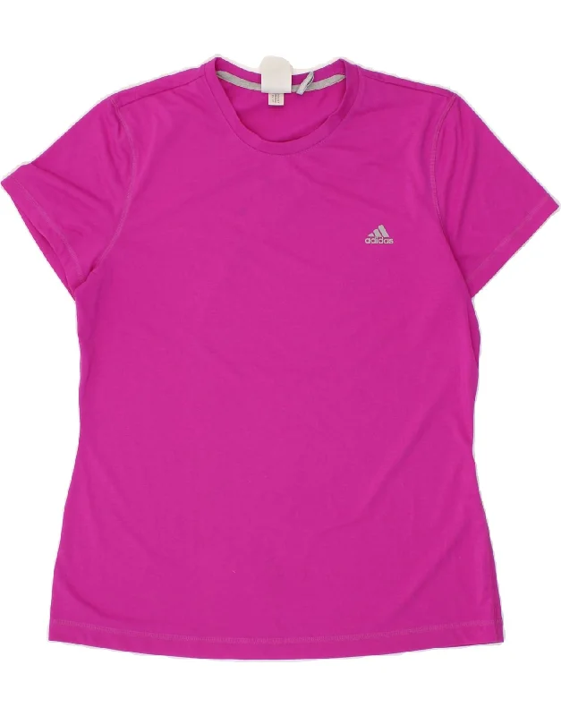 ADIDAS Womens T-Shirt Top UK 20/22 XL Pink Polyester-- Chenille Fabric Brocade Fabric Lace Fabric