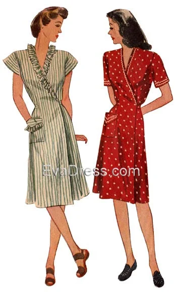 1944 House Shirtwaist D40-1199-- Fleece Fabric Down Fabric Feather Fabric