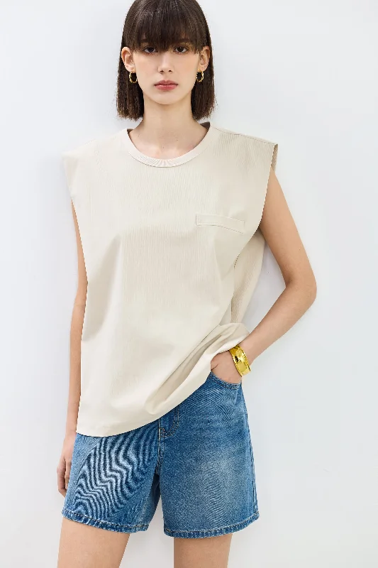 LILY American Vintage Sleeveless T-shirt-- Cozy Warm Stylish
