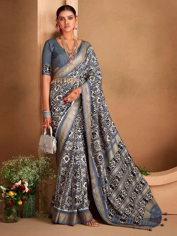 Saree Mall Women's Blend Grey Woven Design Designer Saree With Blouse Piece-ADWTYA1003 Sleeveless Chiffon Blouse Saree Mall Women's Blend Grey Woven Design Designer Saree With Blouse Piece-ADWTYA1003 Sleeveless Chiffon Blouse
