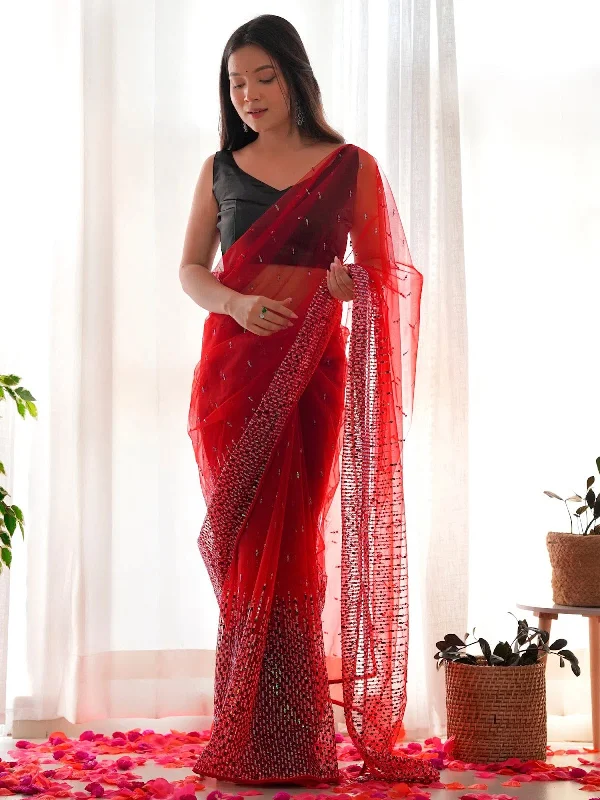 Saree Mall Women's Net Black Embellished Designer Saree With Blouse Piece-STAR5019 Classic Minimalist Blouse Saree Mall Women's Net Black Embellished Designer Saree With Blouse Piece-STAR5019 Classic Minimalist Blouse
