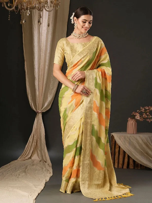 Saree Mall Women's Georgette Yellow Woven Design Designer Saree With Blouse Piece-ARYA1704 Feminine Puff Blouse Saree Mall Women's Georgette Yellow Woven Design Designer Saree With Blouse Piece-ARYA1704 Feminine Puff Blouse