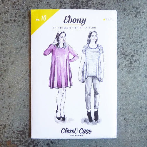 Closet Case Patterns : Ebony T-Shirt & Dress-- Rayon Velvet Corduroy