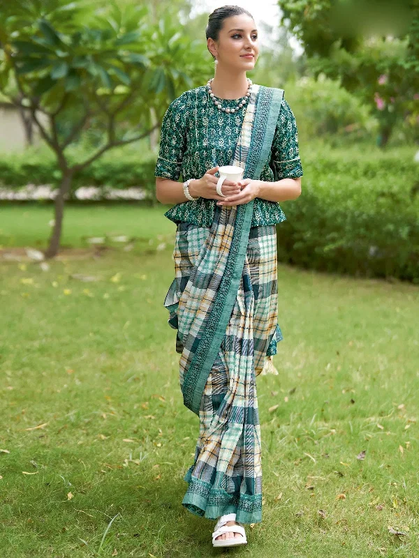 Saree Mall Women's  Blend Off White Printed Designer Saree With Blouse Piece-NASHTH107 Embellished Collar Blouse