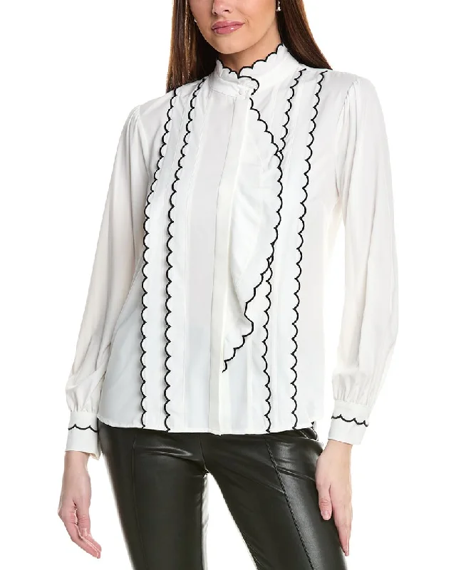 Elie Tahari The Rae Blouse Chic Wrap Blouse