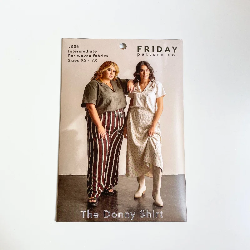 Friday Pattern Company : The Donny Shirt-- Zippered Buttoned Snapped