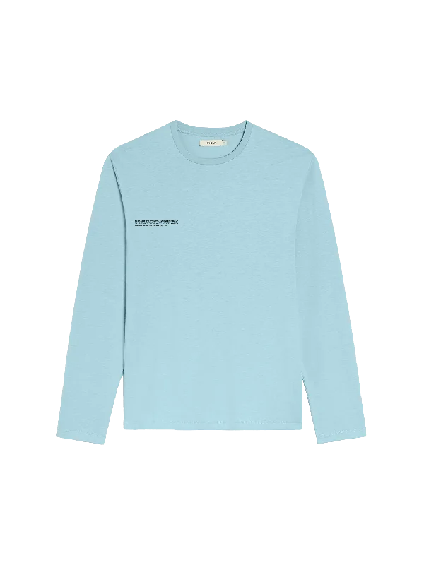 Womens 365 Midweight Long Sleeve T-shirt—Celestial Blue-- Satin Blend Silk Blend Wool Blend Womens 365 Midweight Long Sleeve T-shirt—Celestial Blue-- Satin Blend Silk Blend Wool Blend