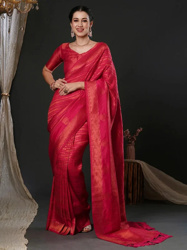 Saree Mall Women's Blend Pink Woven Design Designer Saree With Blouse Piece-33ALEKHA3301 Textured Cotton Blouse Saree Mall Women's Blend Pink Woven Design Designer Saree With Blouse Piece-33ALEKHA3301 Textured Cotton Blouse