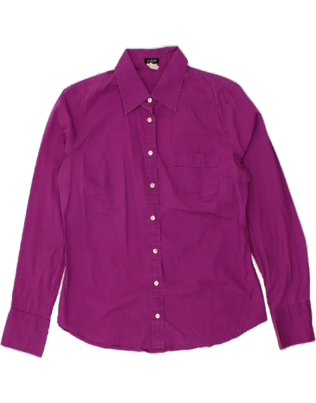 J. CREW Womens Shirt UK 14 Medium Purple Cotton-- Layered Multi-layer Single Layer