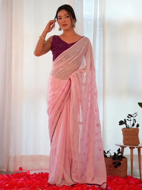 Saree Mall Women's Georgette Purple Embellished Designer Saree With Blouse Piece-19KAVI1902 Delicate Pleat Blouse Saree Mall Women's Georgette Purple Embellished Designer Saree With Blouse Piece-19KAVI1902 Delicate Pleat Blouse