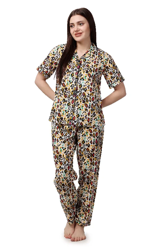 Abstract Print Women Shirt & Pyjama Set – 100% Viscose-- Nylon Fabric Polyester Fabric Spandex Fabric Abstract Print Women Shirt & Pyjama Set – 100% Viscose-- Nylon Fabric Polyester Fabric Spandex Fabric