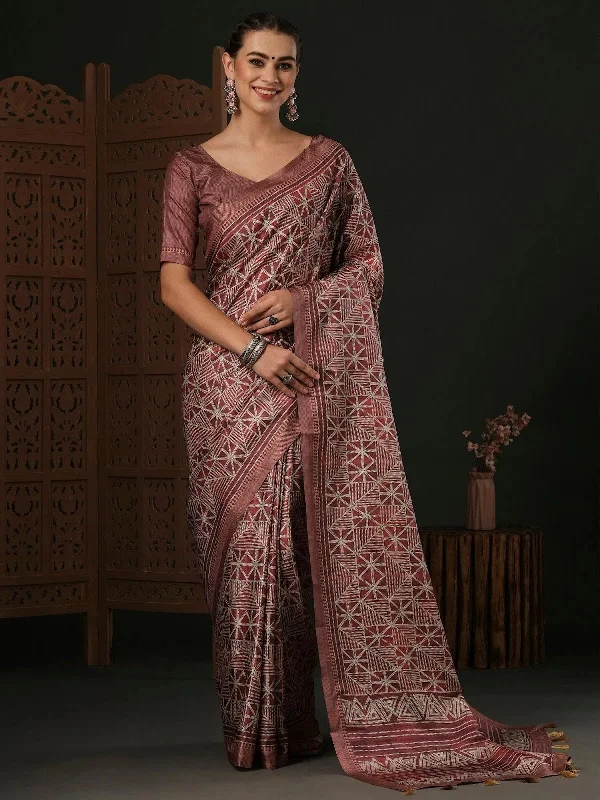 Saree Mall Women's Dola Burgundy Printed Designer Saree With Blouse Piece-SOFIA4008 Lightweight Floral Blouse Saree Mall Women's Dola Burgundy Printed Designer Saree With Blouse Piece-SOFIA4008 Lightweight Floral Blouse