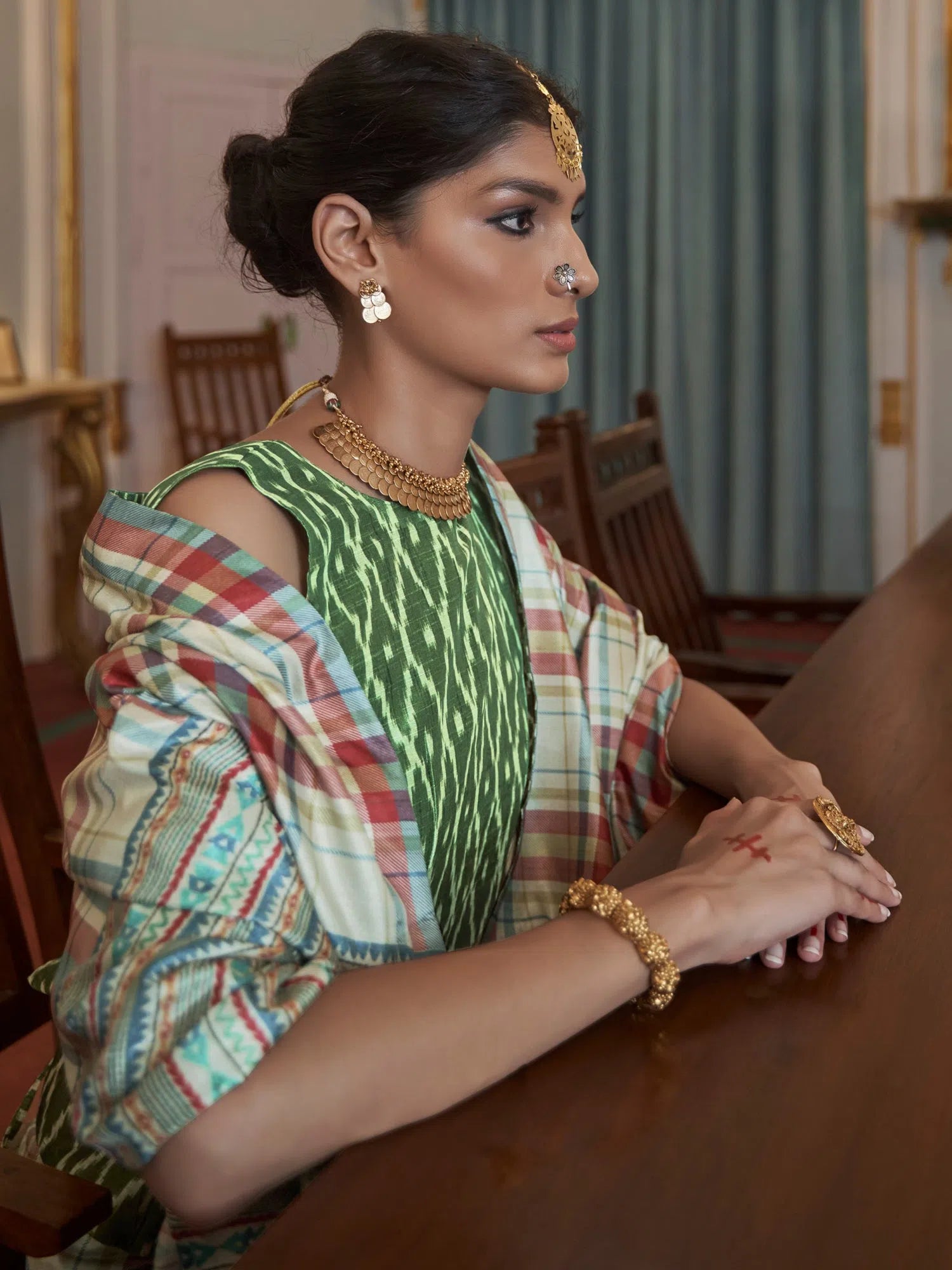 Saree Mall Women's Dola Light Green Printed Designer Saree With Blouse Piece-KTPUTLI103 Mandarin Collar Blouse Saree Mall Women's Dola Light Green Printed Designer Saree With Blouse Piece-KTPUTLI103 Mandarin Collar Blouse