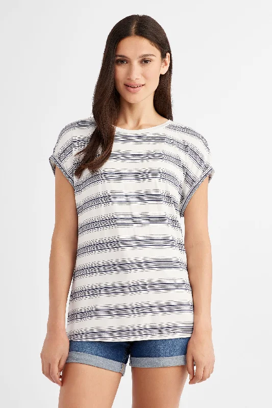 T-shirt manches dolman imprimé - Femme-- Handmade Hand-knitted Hand-woven
