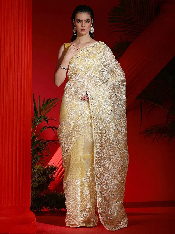 Saree Mall Women's Organza Yellow Embellished Designer Saree With Blouse Piece-DIANA5102 Boho Printed Blouse Saree Mall Women's Organza Yellow Embellished Designer Saree With Blouse Piece-DIANA5102 Boho Printed Blouse
