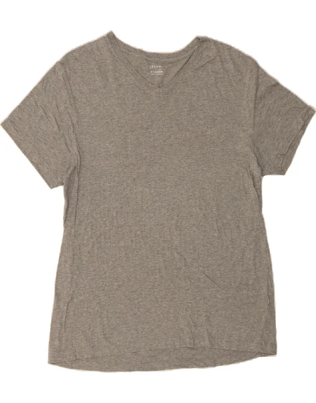 J. CREW Womens T-Shirt Top UK 18 XL Grey Flecked Cotton-- Rayon Fabric Velvet Fabric Corduroy Fabric J. CREW Womens T-Shirt Top UK 18 XL Grey Flecked Cotton-- Rayon Fabric Velvet Fabric Corduroy Fabric