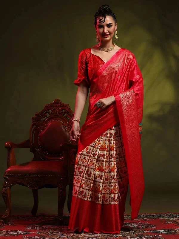 Saree Mall Women's Dola Pink Printed Designer Saree With Blouse Piece-RAJWADI02H Flowy Bohemian Blouse Saree Mall Women's Dola Pink Printed Designer Saree With Blouse Piece-RAJWADI02H Flowy Bohemian Blouse