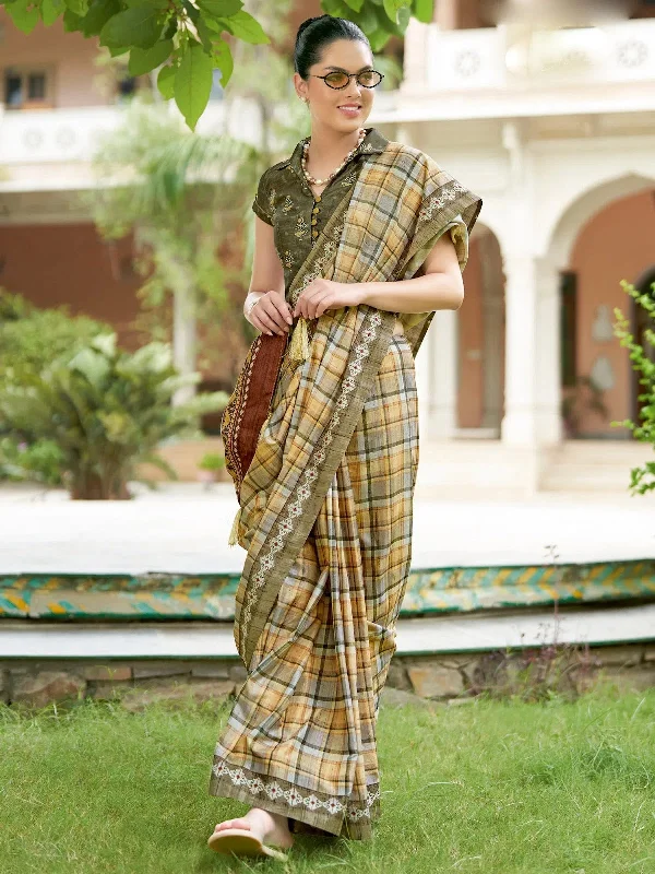 Saree Mall Women's  Blend Beige Printed Designer Saree With Blouse Piece-NASHTH108 Boho Printed Blouse