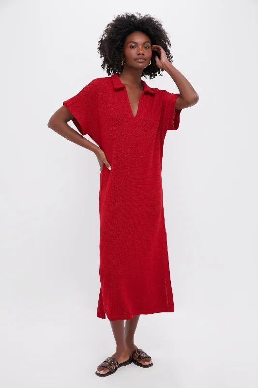 Red Maren Polo Dress Tunics Brand named