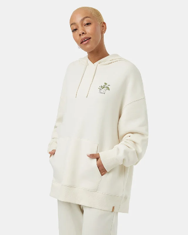 House Plant Oversized Hoodie Hoodie with Hem Lace Feminine Delicate