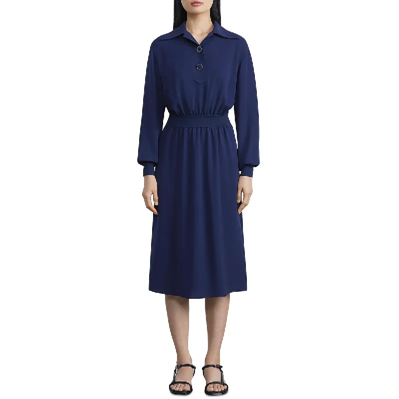 Womens Gathered Acetate Wear To Work Dress Tunics Ceremony elegant
