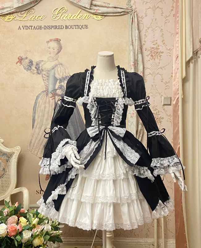 Lace Garden~Miss Rella~Vintage Retro Lolita OP Dress Tunics Leisure comfortable
