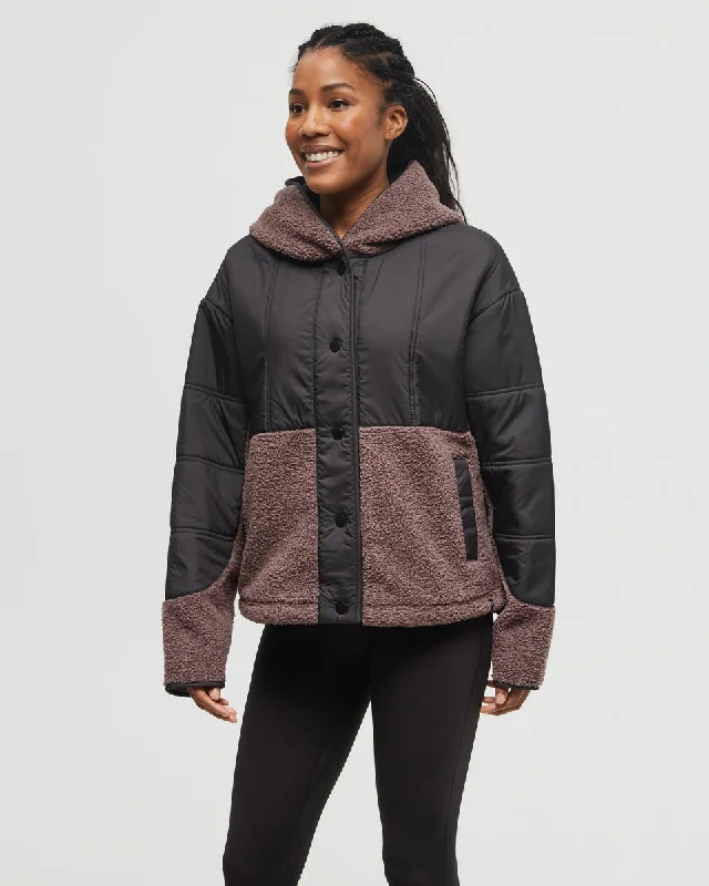Recycled Boucle Full Snap Hoodie Hoodie Sweatshirt Pullover