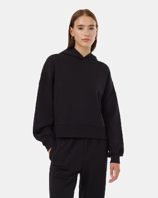 TreeFleece Sleeve Detail Hoodie Hoodie with Exposed Zipper Edgy Industrial