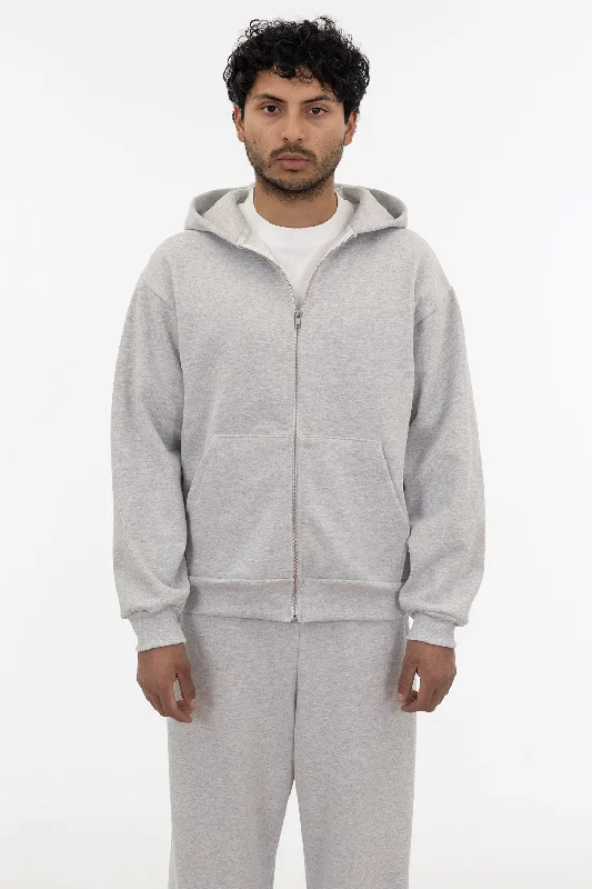 HF10 - Heavy Fleece Zip-Up Hoodie (Piece Dye) Hoodie with Pattern Geometric Abstract