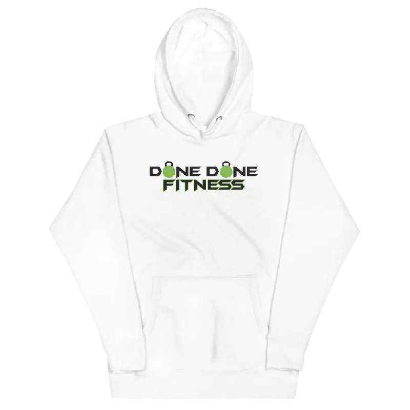 Logo White Unisex Hoodie Hoodie with Rolled Sleeves Casual Relaxed