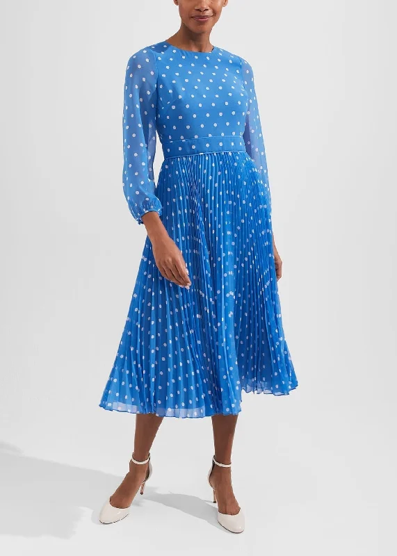 Selena Dress 0223/5119/9045l00 Blue-Ivory Tunics Corduroy durable