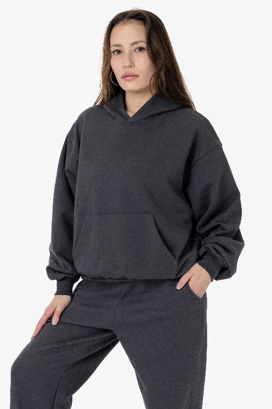 MWF1049 - 10 oz. Mid-weight Poly Cotton Fleece Wide Hoodie Hoodie with Applique Textured Unique