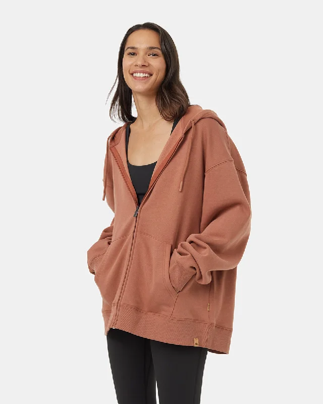 TreeFleece Oversized Zip Hoodie Hoodie with Neon Bright Vibrant