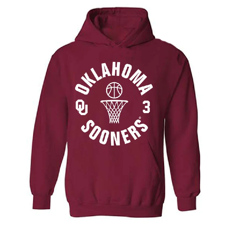 Oklahoma - NCAA Women's Basketball : Zya Vann - Sports Shersey Hooded Sweatshirt Hoodie with Hem Patch Decorative Personalized