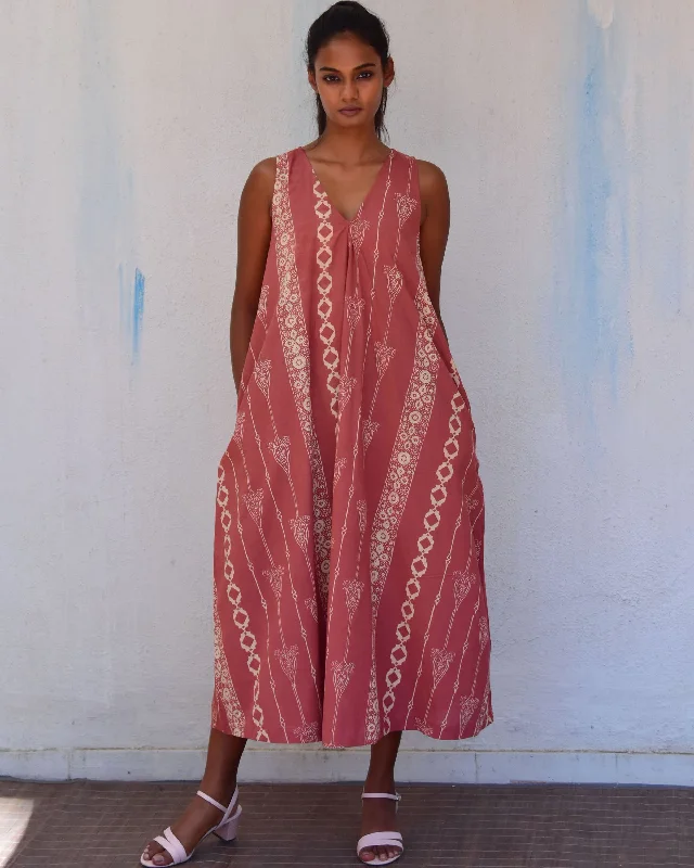 Rusted Bells Handblockprinted Cotton Dress-Sor Tunics Luxurious high-end