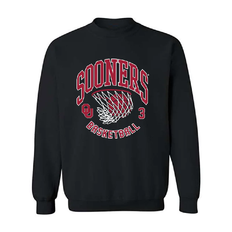 Oklahoma - NCAA Women's Basketball : Zya Vann - Sports Shersey Crewneck Sweatshirt Hoodie with Side Slits Relaxed Casual