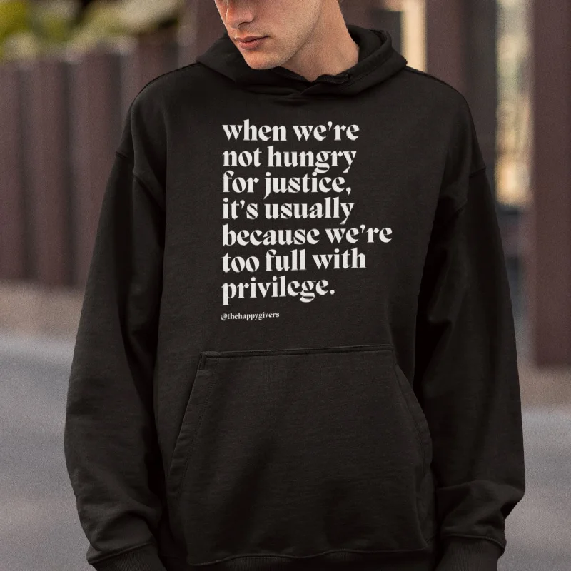 Hungry For Justice | Unisex Hoodie Hoodie with Hem Drawcord Adjustable Customizable