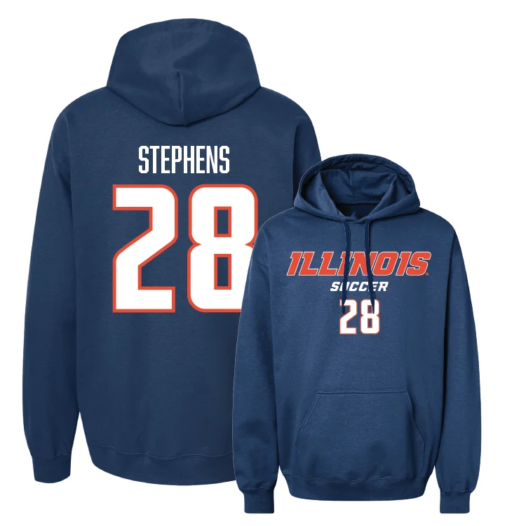 Navy Illinois Classic Hoodie - Sydney Stephens #28 Hoodie with Slim Fit Tailored Modern